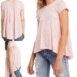 NWOT Free People ‘It’s Yours’ pale pink tee